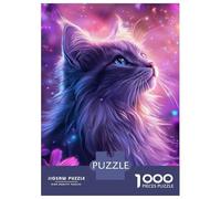 Rompecabezas para Adultos De 1000 Piezas Enchanted Feline Gaze -1 Rompecabezas para Adultos Juegos Familiares Mejoran La Memoria Reducción del Estrés Regalos 38x26cm/1000pcs
