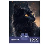 Rompecabezas para Adultos De 1000 Piezas Enchanted Feline Gaze Rompecabezas para Adultos Juego Práctico Corte De Precisión 70x50cm/1000pcs