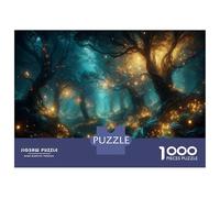 Rompecabezas para Adultos De 1000 Piezas Enchanted Forest Glowing Lights Rompecabezas para Adultos Juego Familiar para La Diversión Familiar Regalo De Cumpleaños, Regalos, 52x38cm/1000pcs