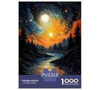 Rompecabezas para Adultos De 1000 Piezas Enchanted Forest River Landscape Rompecabezas para Adultos Juego Familiar Decoración Perfecta Cumpleaños Y Navidad 38x26cm/1000pcs