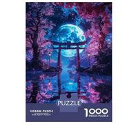 Rompecabezas para Adultos De 1000 Piezas Enchanted Moonlit Torii Rompecabezas para Adultos Juego De Ingenio Análisis Y Lógica Actividades Divertidas para Hacer En Casa, 38x26cm/1000pcs