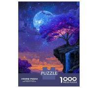 Rompecabezas para Adultos De 1000 Piezas Enchanted Night Landscape with Waterfall Rompecabezas para Adolescentes Juego Práctico Decoración del Hogar 52x38cm/1000pcs