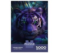 Rompecabezas para Adultos De 1000 Piezas Enchanted Tiger Gaze Rompecabezas para Adultos Juego Familiar Análisis Y Desafío Educativo De Lógica 38x26cm/1000pcs