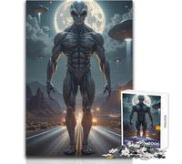 Rompecabezas para Adultos de 1000 Piezas Encuentro con Extraterrestres en la Zona, Juego práctico de Aprendizaje, Regalo Educativo para cumpleaños, tamaño 38x52cm