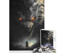 Rompecabezas para Adultos de 1000 Piezas Encuentro con Lobos Juguetes de Bricolaje Gran Regalo para Juegos Juegos relajantes interacción Entre Padres e Hijos tamaño 38x52cm