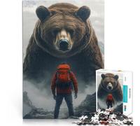 Rompecabezas para Adultos de 1000 Piezas Encuentro con Osos Entrena tu Cerebro y Tus Manos Decoración hogar 52x38cm