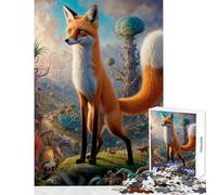 Rompecabezas para Adultos de 1000 Piezas: Encuentros con Zorros místicos Juguete Educativo Regalo para Mujeres y Hombres Juego de ingenio Entrena tu Cerebro y Tus Manos tamaño 38x52cm