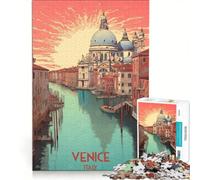 Rompecabezas para Adultos de 1000 Piezas: Épico Gran Canal de Venecia, Juego práctico, Ideal para Pasar el Tiempo en casa Durante Las Vacaciones, fortalece el Amor Entre Parejas 50x75cm