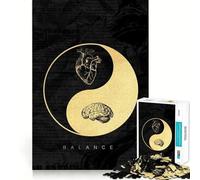 Rompecabezas para Adultos de 1000 Piezas,Equilibrio Yin Yang,Juego de Ajuste preciso,Juego de Habilidad Mental,Juego Libre,Escena navideña (50x75cm)