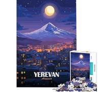 Rompecabezas para Adultos de 1000 Piezas Ereván Armenia Paisaje Nocturno Juguete Juego Intelectual Juegos relajantes Carrera de Velocidad de Manos Excelentes Regalos para los Amantes de los Juegos