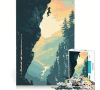 Rompecabezas para Adultos de 1000 Piezas: Escalada de acantilado en la montaña, Juego Imposible, Mejora la Memoria, con Piezas de Formas aleatorias Que encajan Perfectamente 38x26cm