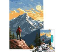 Rompecabezas para Adultos de 1000 Piezas Escalada de montañas en los Alpes Juguete adictivo para Cultivar la Paciencia Juego Imposible de análisis y lógica Regalo de cumpleaños (Tamaño 75x50cm)