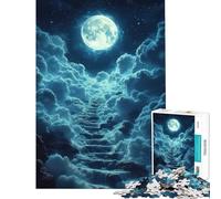 Rompecabezas para Adultos de 1000 Piezas Escalera a la Luna Difícil y desafiante Regalos para Mujeres Juguete Decoración de Pared para Mayores de 14 años Juego 50x75cm