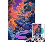 Rompecabezas para Adultos de 1000 Piezas Escalera a un Mundo Surrealista Juegos relajantes Corte de precisión Juego desafiante Regalos (Tamaño 38x26cm)