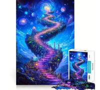 Rompecabezas para Adultos de 1000 Piezas,Escalera Celestial,Arte de Corte Fino,Juego para estimular la Mente,Tiempo de relajación, (50x75cm)