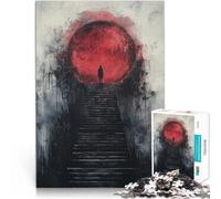 Rompecabezas para Adultos de 1000 Piezas Escalera de la Luna Roja Juguetes de Entretenimiento Familiar Grandes Regalos y Juguetes 75x50cm