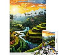 Rompecabezas para Adultos de 1000 Piezas Escalera Esmeralda de Bali Juegos relajantes Regalos para Mujeres Juguetes DIY cumpleaños y Navidad (26x38cm)