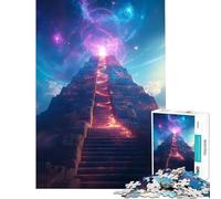 Rompecabezas para Adultos de 1000 Piezas Escalera Mística a Las Estrellas Juego Educativo desafío Juguete Juegos relajantes Actividades Familiares Regalo de cumpleaños (tamaño 38x26cm)