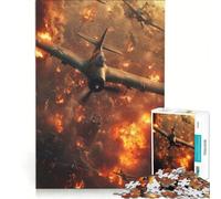 Rompecabezas para Adultos de 1000 Piezas: Escena de Guerra aérea, Juegos Divertidos, relajación Intelectual, Lista de Deseos con Papá Noel 38x52cm