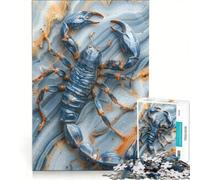 Rompecabezas para Adultos de 1000 Piezas Escorpión Zafiro Juguetes para armar para la diversión Familiar con Piezas de Formas aleatorias Que encajan Perfectamente 50x75cm
