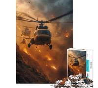Rompecabezas para Adultos de 1000 Piezas Escuadrón de helicópteros Juguetes adictivos para Cultivar la Paciencia Juego Imposible de análisis y lógica Regalo de cumpleaños (Tamaño 38x52cm)