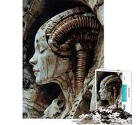 Rompecabezas para Adultos de 1000 Piezas Escultura cibernética Rompecabezas para Adultos Juguete decoración de Pared patrón de Montaje interacción Entre Padres e Hijos (tamaño 38x52cm)