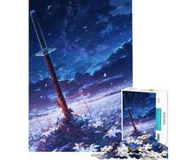 Rompecabezas para Adultos de 1000 Piezas Espada del Campo de la Caída de Estrellas Rompecabezas de 1000 Piezas Juguete Decoración de Pared Mejora la Memoria Regalo de cumpleaños Regalos (38x26cm)