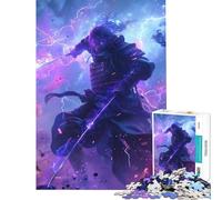 Rompecabezas para Adultos de 1000 Piezas Espada Relámpago Samurai Un desafío Educativo y Divertido para Mayores de 14 años 38x52cm