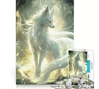 Rompecabezas para Adultos de 1000 Piezas Espíritu del Zorro Blanco Juguetes para armar Difícil de completar Colección de Artistas Bellas Artes 38x26cm