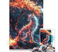 Rompecabezas para Adultos de 1000 Piezas, espíritu del Zorro Kitsune Hada, Juegos Divertidos, Actividades Divertidas en casa, Regalo de cumpleaños, Regalos de Viaje 38x26cm
