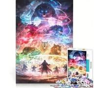 Rompecabezas para Adultos de 1000 Piezas: Espíritus elementales del Lobo Juego práctico, Divertido y con Humor Colección de Artistas Bellas Artes 50x75cm