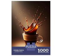 Rompecabezas para Adultos De 1000 Piezas Espresso Coffee Cup Art Print Rompecabezas para Adultos Juegos De Relajación Corte De Precisión Difícil Y Desafiante 38x26cm/1000pcs