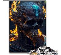 Rompecabezas para Adultos de 1000 Piezas, Esqueleto de Fuego, para Mayores de 14 años Un Juego desafiante para Regalar a Toda la Familia y Amigos tamaño 50x75cm
