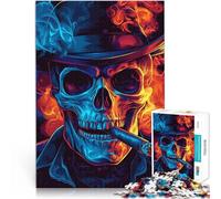 Rompecabezas para Adultos de 1000 Piezas “Esqueleto fumando cigarros” Madera,para Mayores de 14 años Hermoso Juego de diseñoHermoso Juego de diseño cumpleaños y Navidad。