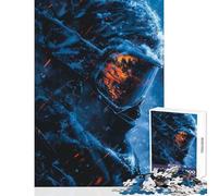 Rompecabezas para Adultos de 1000 Piezas Esquiador en tormenta Arte Digital Rompecabezas de 1000 Piezas Juegos educativos Excelentes Regalos y Juguetes Carrera de Velocidad Manual (38x26cm)