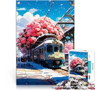 Rompecabezas para Adultos de 1000 Piezas Estación de Tren Juegos educativos Decoración del hogar Toda la Familia. 75x50cm