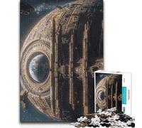 Rompecabezas para Adultos de 1000 Piezas, estación Espacial orbitando la Tierra, Juego de desafío único, antiestrés, Regalos de cumpleaños, 38x26cm (1000 Piezas)