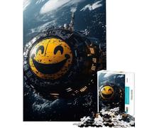 Rompecabezas para Adultos de 1000 Piezas Estación Espacial Sonriente Juegos relajantes y desafiantes Regalo Ideal para cumpleaños Desafío difícil (tamaño 50x75cm)