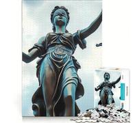 Rompecabezas para Adultos de 1000 Piezas, Estatua de la Dama de la Justicia, Juguetes para armar, desafiante para completar, colección de Artistas, Bellas Artes 38x52cm