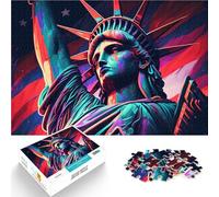Rompecabezas para Adultos de 1000 Piezas Estatua de la Libertad Juguete Educativo para aliviar el estrés Decoración del hogar 38x26cm