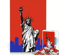 Rompecabezas para Adultos de 1000 Piezas Estatua de la Libertad Minimalista Juego práctico desafiante de completar colección de Artistas Bellas Artes 38x52cm