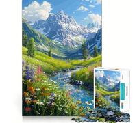 Rompecabezas para Adultos de 1000 Piezas,Estilo Alpino Europeo,Pixel Art,Bordes Finos,Manualidades,Juguete para Resolver Problemas,Juego Relajante,Juego de cumpleaños,Arte para Jugar (50x75cm)