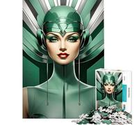 Rompecabezas para Adultos de 1000 Piezas Estilo Art Déco Juguetes de diosas Juegos educativos Juegos Familiares desafío difícil Regalos de Amigo Invisible (tamaño 38x52cm)