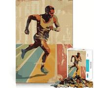 Rompecabezas para Adultos de 1000 Piezas,Estilo atlético,Vintage,Deportivo,Limpio,en Forma de L,decoración,Juego para ejercitar la Mente,Juego para Momentos acogedores,decoración de cumpleaños,Regalo