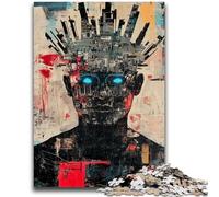 Rompecabezas para Adultos de 1000 Piezas, Estilo Basquiat, Corona para Mayores de 14 años, Juego de desafío único, Juegos Familiares, Regalos de cumpleaños y Navidad, 26x38cm