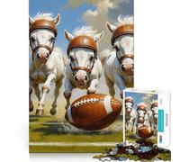 Rompecabezas para Adultos de 1000 Piezas,Estilo Bronco Foals,fútbol Americano clásico,diseño nítido,lógica,Juguete Divertido,Juego Relajante, Tranquilo (38x26cm)