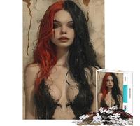 Rompecabezas para Adultos de 1000 Piezas Estilo gótico Retro Vintage Actividades Divertidas en casa Juegos relajantes y Divertidos para Mayores de 14 años Juego de Rompecabezas Incluido (50x75cm)