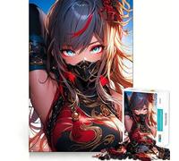 Rompecabezas para Adultos de 1000 Piezas, Estilo Ninja Tradicional, Corte preciso, Arte, Juego cognitivo, Juguete, Tiempo de Juego Relajante, decoración navideña para Pared (38x26cm)