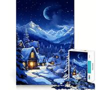 Rompecabezas para Adultos de 1000 Piezas,Estilo nórdico Invernal,Pixel Art,decoración Ideal,Reto Mental,Regalo Divertido para el Tiempo Libre,Regalo de cumpleaños o para Aficionados (38x26cm)