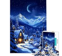 Rompecabezas para adultos de 1000 piezas estilo nórdico invernal pixel art juegos familiares desafío para la inteligencia cerebral juguetes adictivos excelentes regalos una obra de arte tamaño 75x50cm